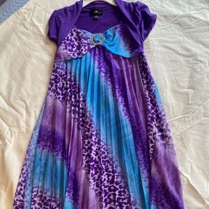 IZ Amy Byer Purple Blue Girls Dress